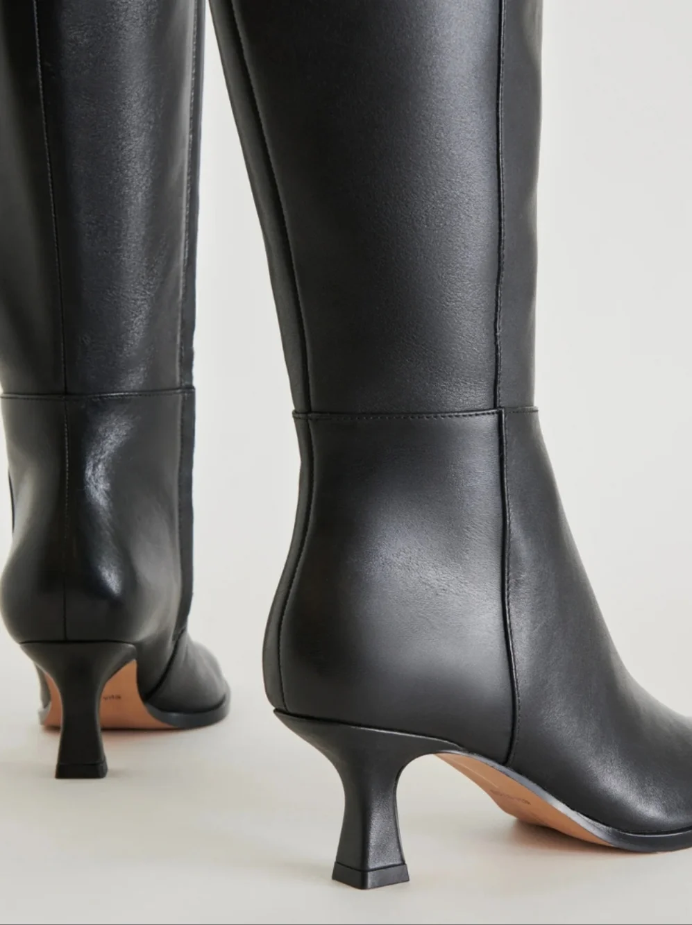 Dolce Vita Black AUGGIE Over-the-Knee Leather Boots - Picture 2 of 4